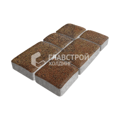 Тротуарная плитка Брук, джафар оранжевый на камне, 4 см