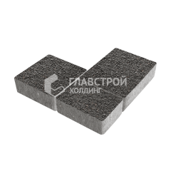 Тротуарная плитка Новый город, джафар черный с гранитной крошкой, 8 см