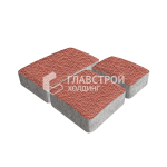 Тротуарная плитка Брук, красная с гранитной крошкой, 4 см