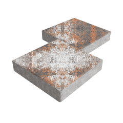 Тротуарная плитка Квадрат 300х300х60, агат оранжевый