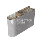 Камень бортовой БРШ 50.20.8, агат-оранжевый с мраморной крошкой