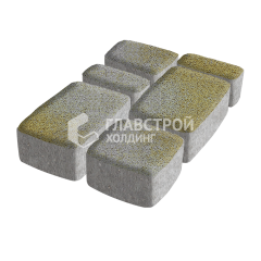 Тротуарная плитка Классика 4 камня, меланж, 6 см