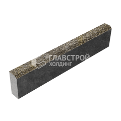 Камень бортовой БР 100.20.8, степь с мраморной крошкой, черное основание