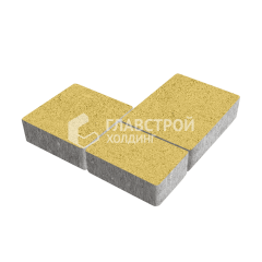 Тротуарная плитка Новый город, желтая, 6 см