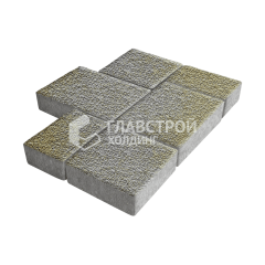 Тротуарная плитка Новый город, меланж с мраморной крошкой, 4 см