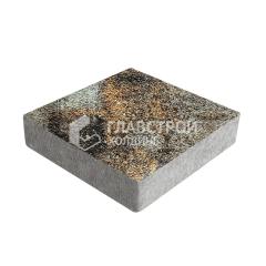 Тротуарная плитка Квадрат 200х200х40, агат кофейный с гранитной крошкой