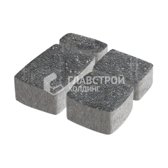 Тротуарная плитка Классика 4 камня, аляска черная на камне, 6 см