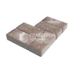 Тротуарная плитка Брусчатка, авантюр, 4 см