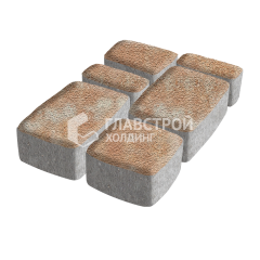 Тротуарная плитка Классика 4 камня, сансет на камне, 6 см