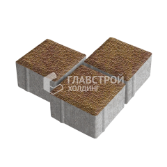 Тротуарная плитка Квадрат 100х100х60, листопад с мраморной крошкой