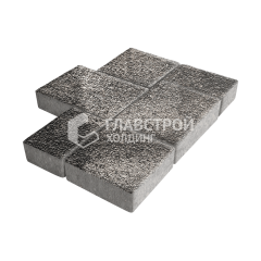 Тротуарная плитка Новый город, агат коричневый с мраморной крошкой, 6 см