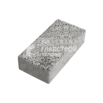 Тротуарная плитка Прямоугольник 10х20х6 см, антрацит на камне