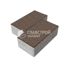 Тротуарная плитка 240х120х70, коричневая с мраморной крошкой