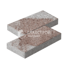 Тротуарная плитка 500х250х60, хаски с мраморной крошкой