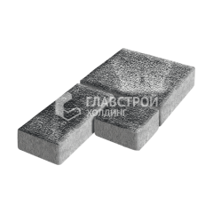 Тротуарная плитка Рубико, черно-белая с гранитной крошкой, 6 см