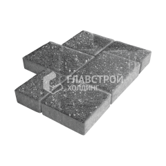 Тротуарная плитка Новый город, аляска черная, 4 см