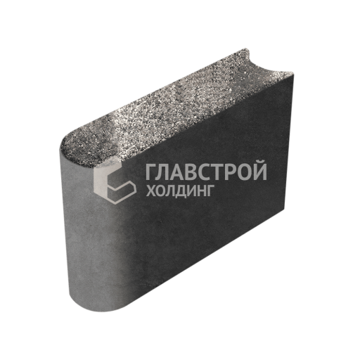 Камень бортовой БРШ 50.20.8, агат коричневый, черное основание