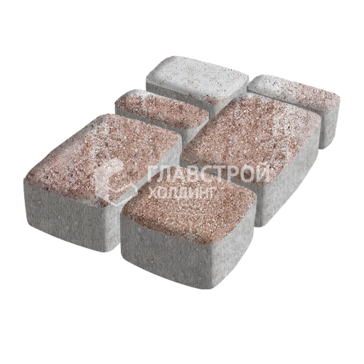 Тротуарная плитка Классика 4 камня, хаски, 6 см