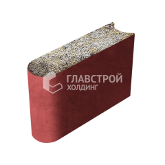 Камень бортовой БРШ 50.20.8, агат желтый с мраморной крошкой, красное основание