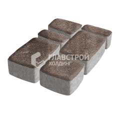 Тротуарная плитка Классико, яшма на камне, 6 см