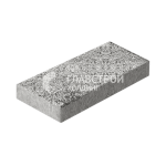 Тротуарная плитка Прямоугольник 10х30х6 см, антрацит на камне