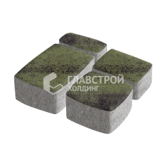 Тротуарная плитка Классика 4 камня, янтарь, 6 см