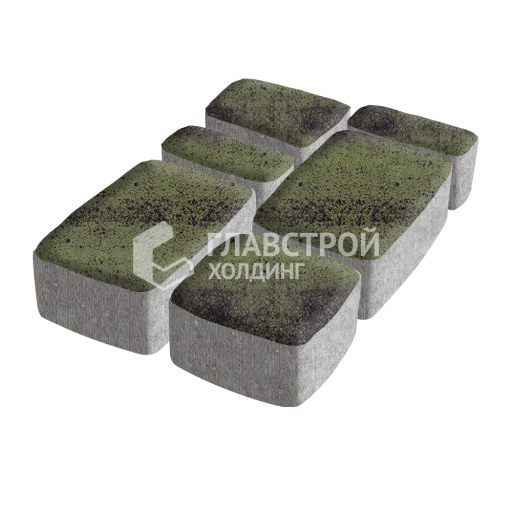 Тротуарная плитка Классика 4 камня, янтарь, 6 см