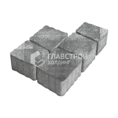 Тротуарная плитка Антик, антрацит, 4 см