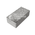 Тротуарная плитка Прямоугольник 24х12х7 см, антрацит на камне