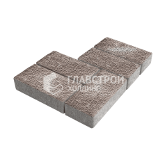 Тротуарная плитка Брусчатка, авантюр с гранитной крошкой, 6 см