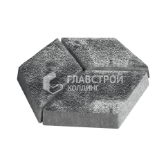 Тротуарная плитка Ромб, черно-белая с гранитной крошкой, 6 см