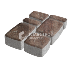 Тротуарная плитка Классика 4 камня, яшма, 6 см