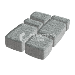 Тротуарная плитка Классико, серая с гранитной крошкой, 6 см