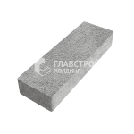 Тротуарная плитка Прямоугольник 6х18х6 см, серо-белая на камне