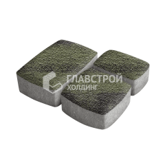 Тротуарная плитка Классика 3 камня, янтарь с гранитной крошкой, 4 см