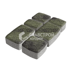 Тротуарная плитка Классика 3 камня, янтарь с гранитной крошкой, 4 см