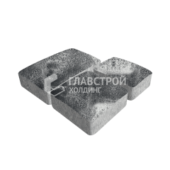 Тротуарная плитка Брук, черно-белая, 6 см