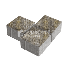 Тротуарная плитка Квадрат 100х100х60, степь с мраморной крошкой