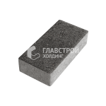 Тротуарная плитка Прямоугольник 10х20х8 см, джафар-черная на камне
