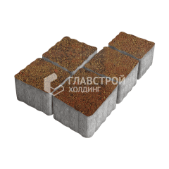 Тротуарная плитка Антик, джафар оранжевый, 4 см