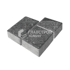 Тротуарная плитка Лэндхаус, аляска черная с гранитной крошкой, 8 см