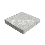 Тротуарная плитка Квадрат 6К7, белая на камне