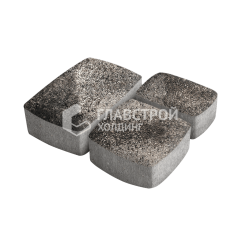 Тротуарная плитка Классика 3 камня, агат коричневый, 6 см