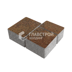 Тротуарная плитка Ностальгия, джафар оранжевый на камне, 4 см