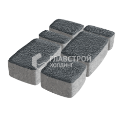 Тротуарная плитка Классико, черная с гранитной крошкой, 6 см