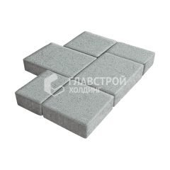 Тротуарная плитка Новый город, серая, 8 см