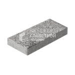 Тротуарная плитка Прямоугольник 30х10х6 см, антрацит с мраморной крошкой