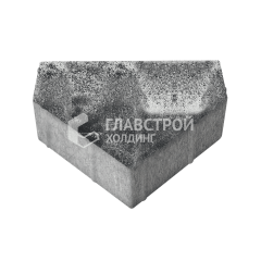 Тротуарная плитка Тиара, черно-белая, 6 см