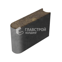 Камень бортовой БРШ 50.20.8, осень с мраморной крошкой, черное основание