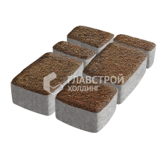 Тротуарная плитка Классико, джафар оранжевый с гранитной крошкой, 4 см